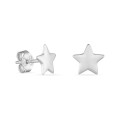 Brincos em prata design de estrela