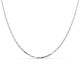 Cadena forzada rectangular de plata