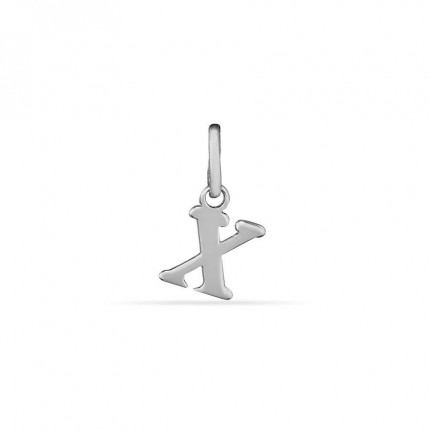 Colgante de plata inicial letra X