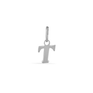 Colgante de plata inicial letra T