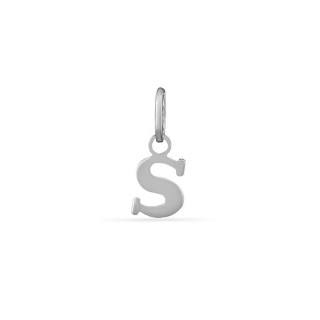 Colgante de plata inicial letra S
