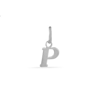 Pendente em prata inicial letra P