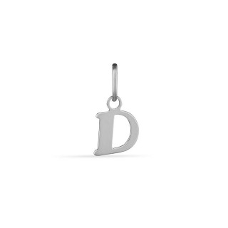 Colgante de plata inicial letra D
