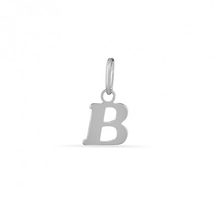 Colgante de plata inicial letra B