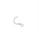 Piercing para naríz de oro blanco 18K con circonita