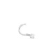 Piercing para nariz em ouro branco 18K com diamante 0.03 ct haste curva