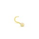 Piercing para naríz con bola de oro amarillo 18K