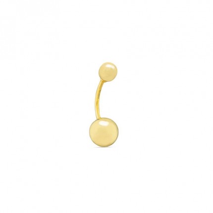 Piercing para ombligo bola de oro amarillo 18K