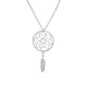 Collar de plata de 42 cm con colgante pluma