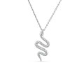 Collar de plata de 42 cm diseño serpiente