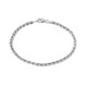 Pulseira em prata cordão de 19 cm