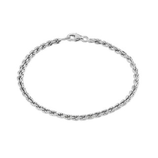 Pulsera de plata cordón de 19 cm
