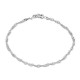 Pulseira singapura prata 18 cm