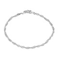 Pulsera singapur de plata de 18 cm