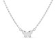 Collar de plata de 38+3 cm con mariposa
