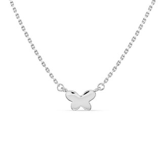 Colar em prata 38+3 cm com borboleta