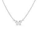 Collar de plata de 38+3 cm con mariposa