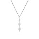 Collar de plata de 40 cm barra con 3 circonitas
