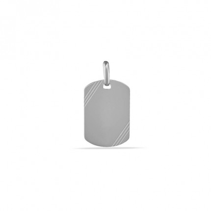 Colgante de plata placa ranurada
