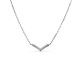 Collar de plata de 40 cm forma V con circonitas