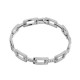 Pulsera de plata de 18 cm rectángulos circonitas