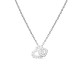 Collar de plata 40 cm corazones entrelazados circonitas