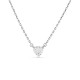 Collar de plata de ley forma corazón con circonitas