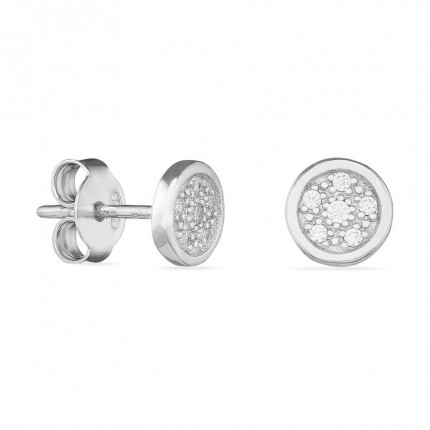Pendientes de plata con circonitas en chatón