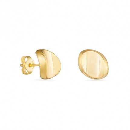 Pendientes de oro amarillo 18K círculo dorado