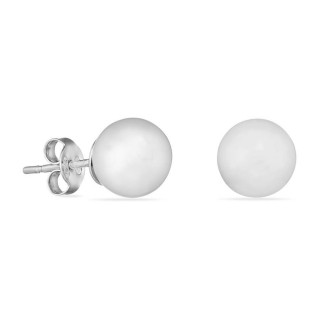 Pendientes de plata perla de agua dulce 8 mm