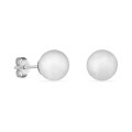 Pendientes de plata perla de agua dulce 9 mm