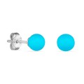 Pendientes de plata con piedra imitación turquesa