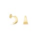 Pendientes de oro amarillo de 18K medio aro liso 13 mm