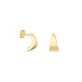 Brincos em ouro amarelo 18K meio arco simples 13 mm