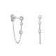Pendientes de plata 3 chatones con circonitas
