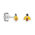 Pendientes de plata abejas laqueadas