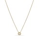 Collar de oro amarillo 9K de 42 cm y colgante de circonita en chatón
