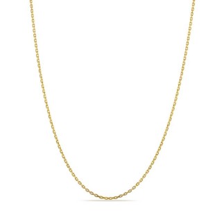 Cadena forzada diamantada en oro amarillo 9K