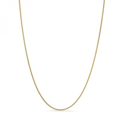 Cadena gourmette de oro amarillo 9K diamantada
