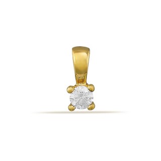 Colgante de oro amarillo 9K y circonita de 3 mm