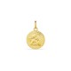 Colgante de oro amarillo 9K lapidado con ángel en relieve