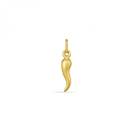 Pendente em ouro amarelo 9K desenho de chifre ondulado