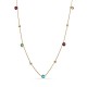 Collar de oro amarillo 9K con piedras de colores