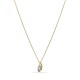 Colar em ouro amarelo 9K rodiado com diamante 0.006 ct 42 cm