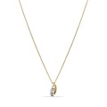 Colar em ouro amarelo 9K rodiado com diamante 0.006 ct 42 cm