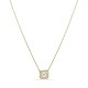 Colar em ouro 9K bicolor pendente de diamante de 0.01 ct