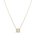 Colar em ouro 9K bicolor pendente de diamante de 0.01 ct