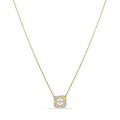 Colar em ouro 9K bicolor pendente de diamante de 0.01 ct