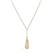Collar de oro amarillo 9K colgante péndulo con diamantes