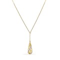 Colar de pêndulo em ouro amarelo 9K com diamantes